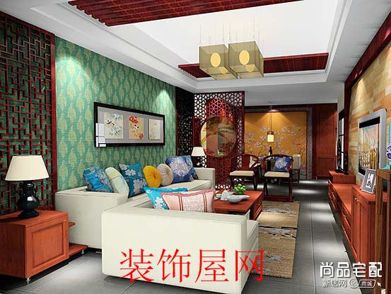 中式客厅吊顶效果图 中式客厅吊顶效果图